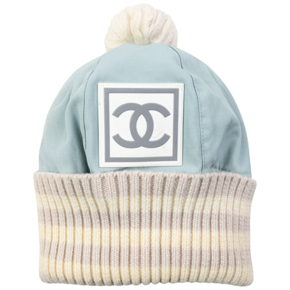 Vintage 2001 Chanel Sport Knit Bobble Hat