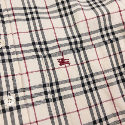 Vintage Burberry Nova Check Long Sleeve Button Up Shirt Size S