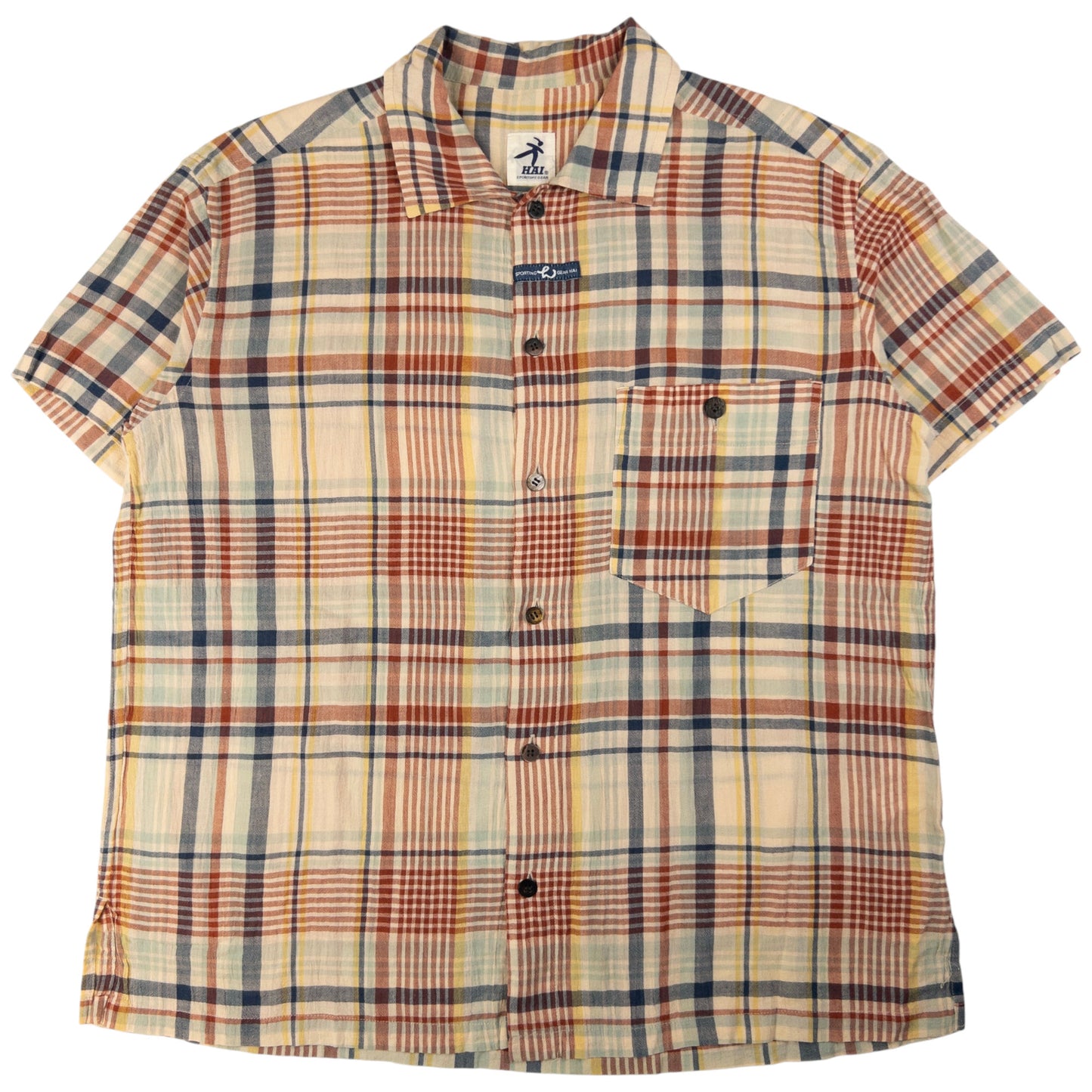 Vintage Hai Sporting Gear By Issey Miyake Short Sleeve Button Up Shirt Size M