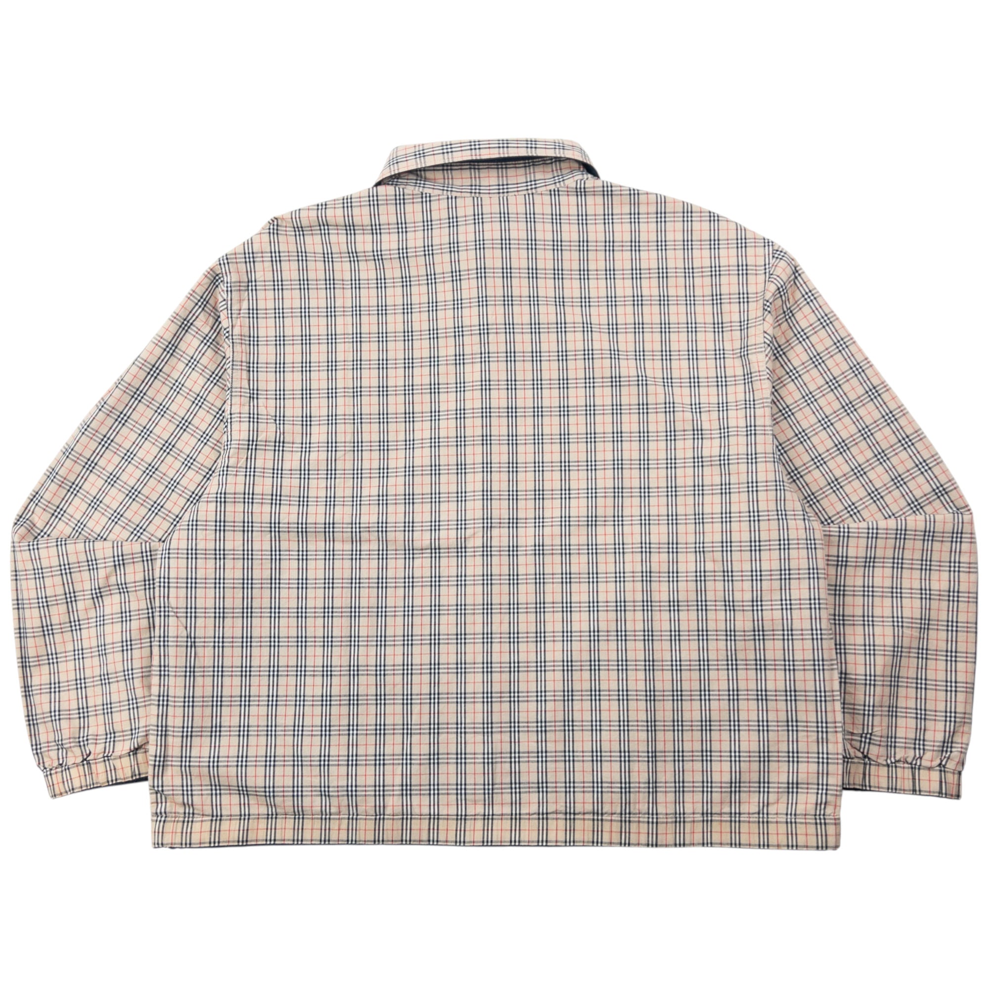 Vintage 90s Burberry Nova Check Reversible Zip Up Jacket Size M