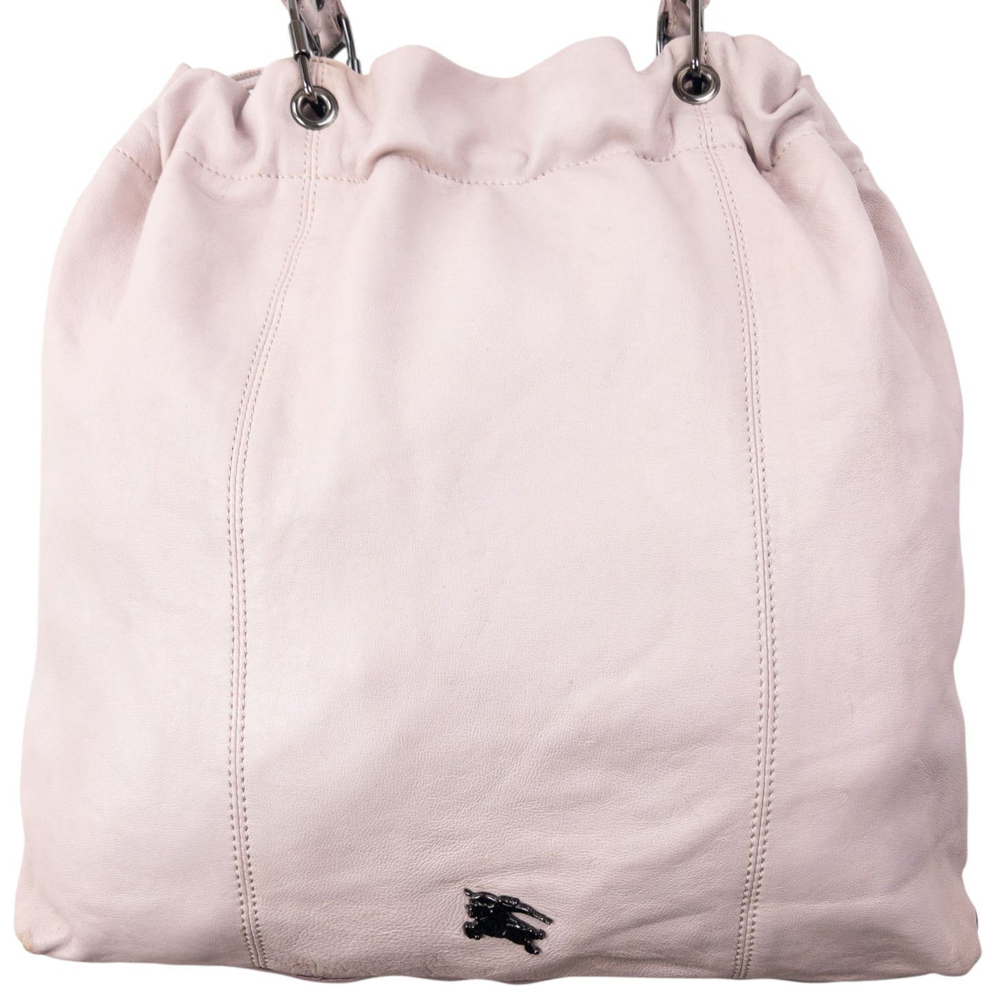 Vintage 2000s Burberry Leather Bucket Shoulder Bag