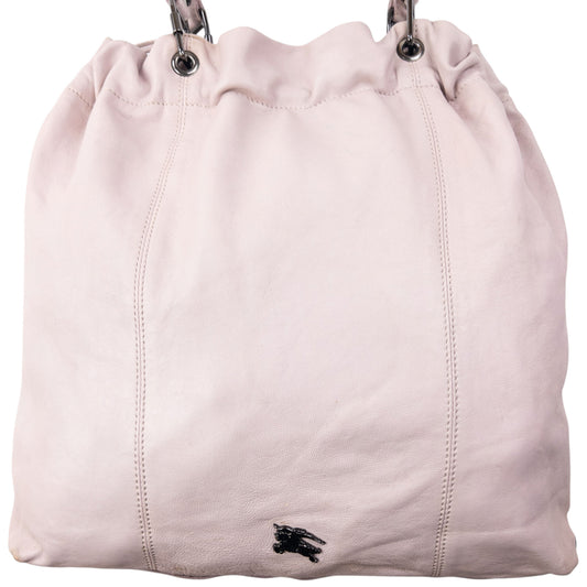 Vintage 2000s Burberry Leather Bucket Shoulder Bag