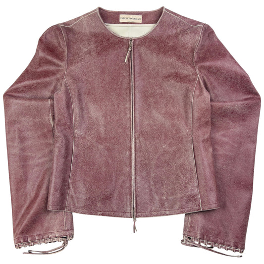 Vintage Emporio Armani Leather Jacket Womens Size M