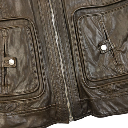 Vintage 2000s Dolce & Gabbana Zip Up Leather Jacket Size M