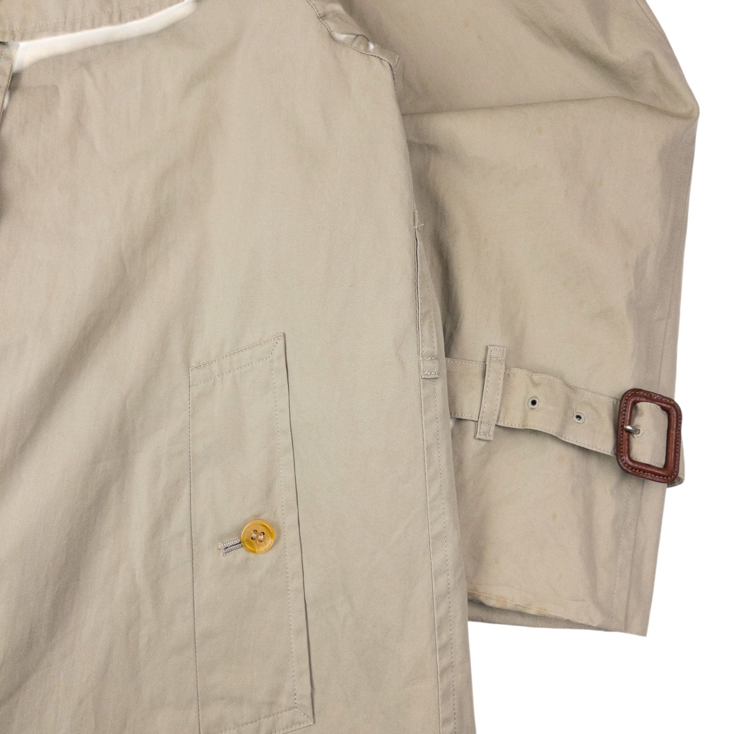 Vintage 80s Burberry Nova Check Lined Trench Jacket Size M