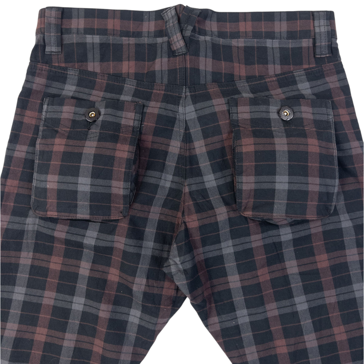 Vintage 2000s PPFM Checkered Curved Stacked Leg Trousers Size W32