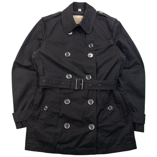 Vintage Burberry Brit Belt Waist Trench Jacket Womens Size M