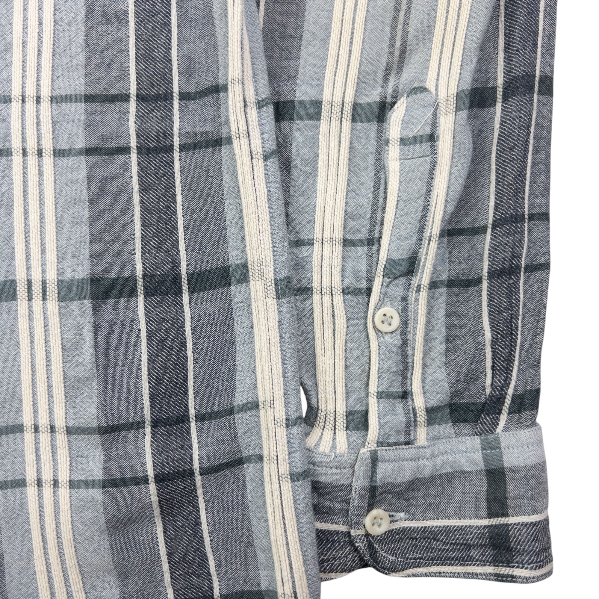 Vintage Armani Jeans Checkered Long Sleeve Button Up Shirt Size L