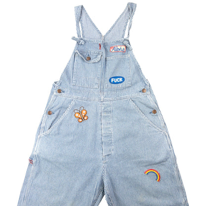 Vintage 90s Hysteric Glamour Embroidered Denim Dungarees Size S