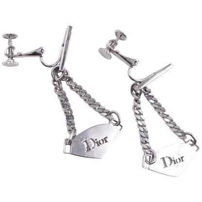 Vintage 2000s Dior By John Galliano Silver Clip-On Earrings