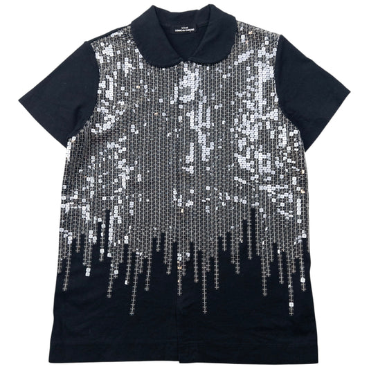 Vintage Comme Des Garçons Tricot Sequin Button Up Shirt Size