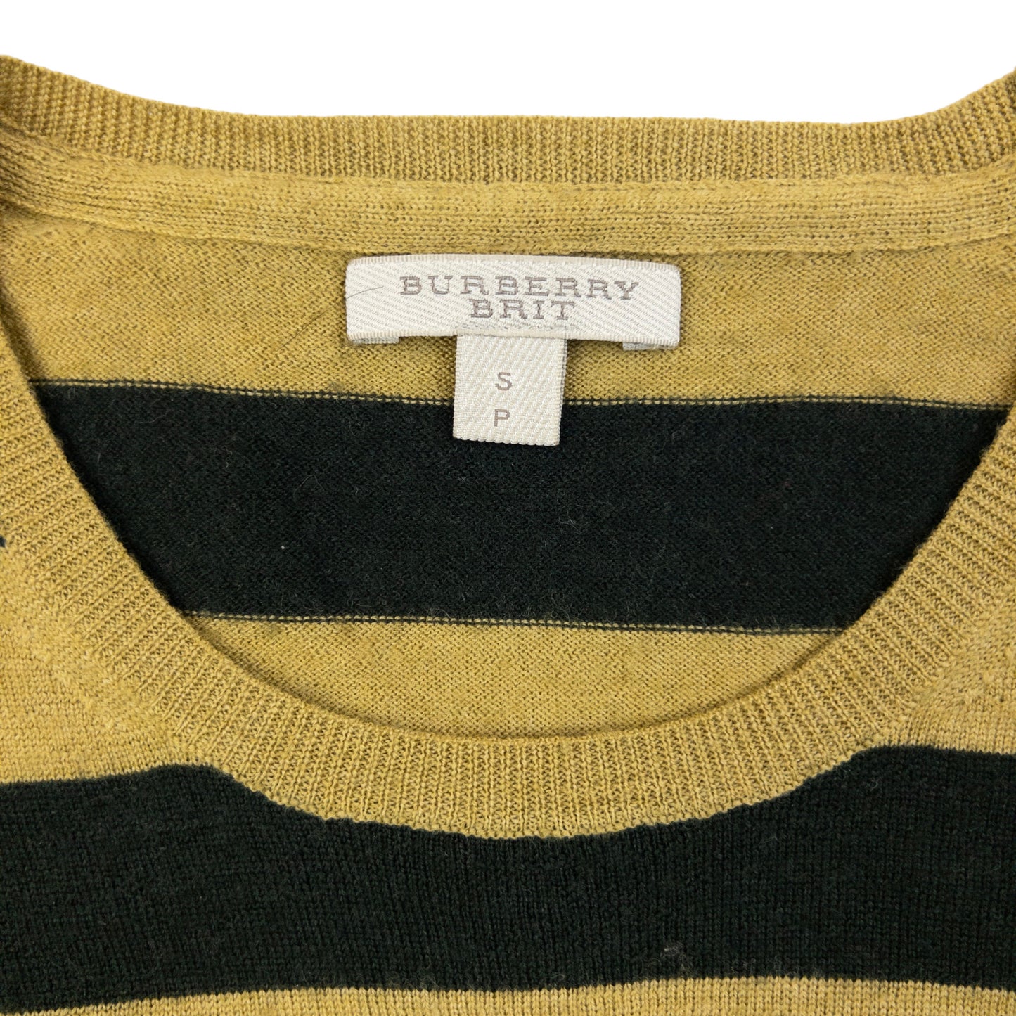 Vintage Burberry Brit Striped Wool Jumper Size XS