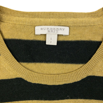 Vintage Burberry Brit Striped Wool Jumper Size XS