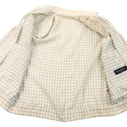 Vintage 90s YSL Yves Saint Laurent Checkered Harrington Jacket Size XS
