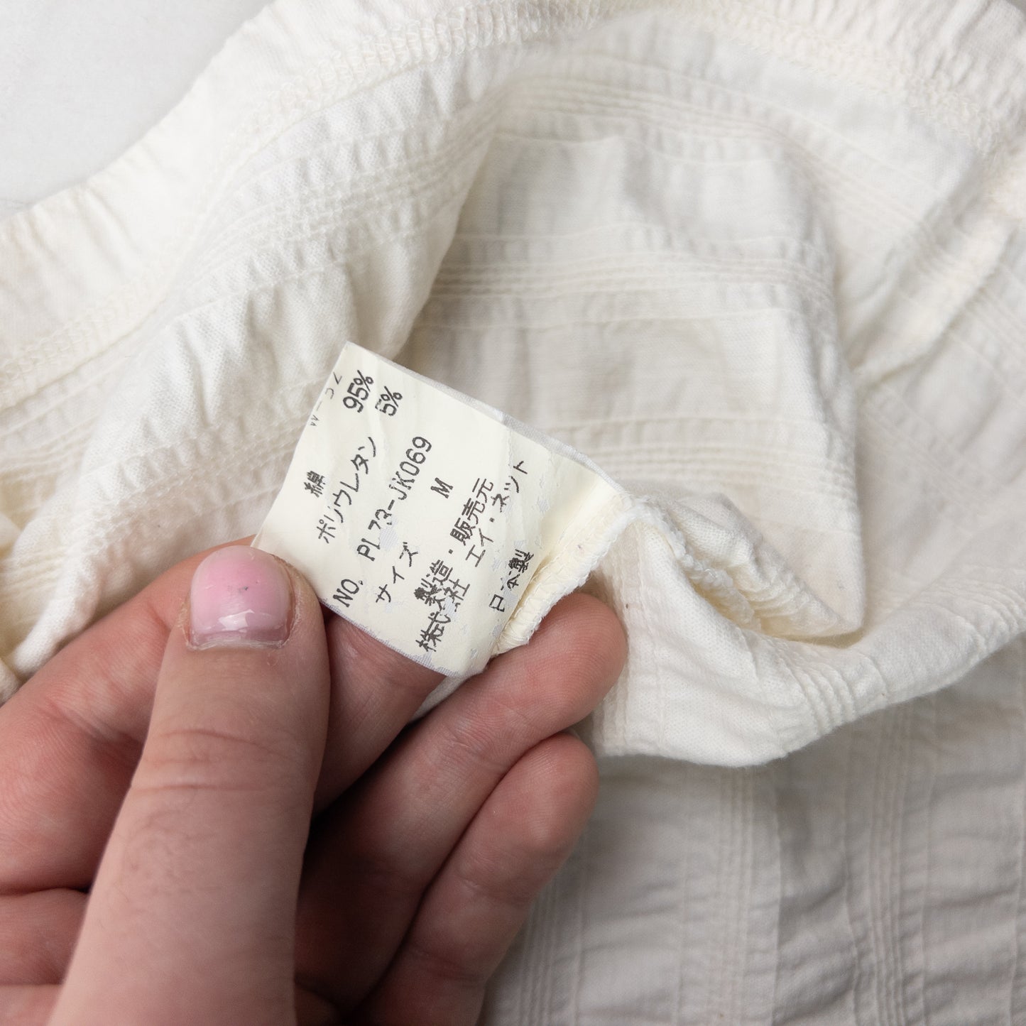 Vintage 90s Plantation By Issey Miyake Textured Long Sleeve T Shirt Womens Size M