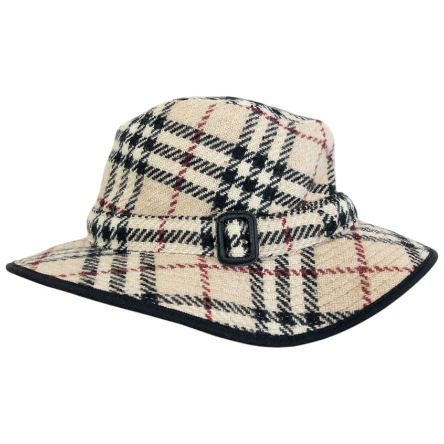 Vintage 2000s Burberry Nova Check Buckle Bucket Hat Size M