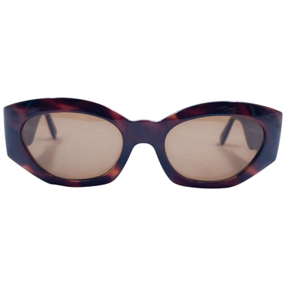 Vintage 90s Gianni Versace Tortoise Shell Medusa Sunglasses
