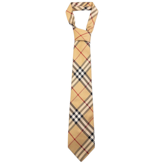 Vintage Burberry Nova Check Silk Tie