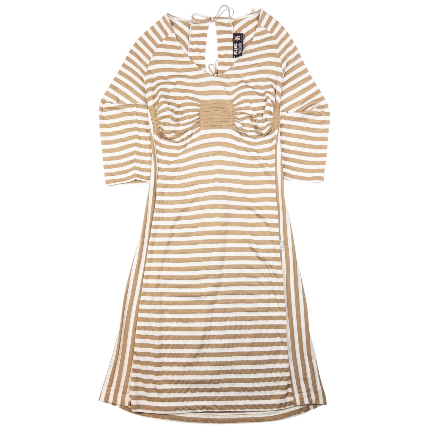 Vintage Jean Paul Gaultier JPG Jeans Striped Tie-Back Dress Womens Size L