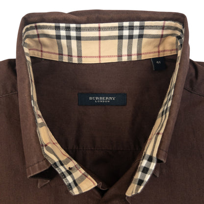 Vintage 2000s Burberry Nova Check Cuff Long Sleeve Button Up Shirt Size XL