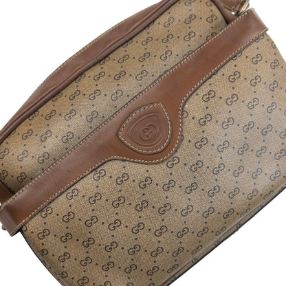 Vintage 80s Gucci Monogram Leather Crossbody Bag