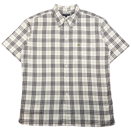 Vintage Burberry Nova Check Short Sleeve Button Up Shirt Size XL