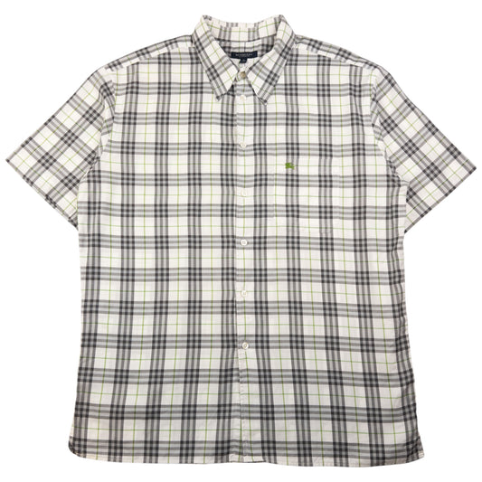Vintage Burberry Nova Check Short Sleeve Button Up Shirt Size XL