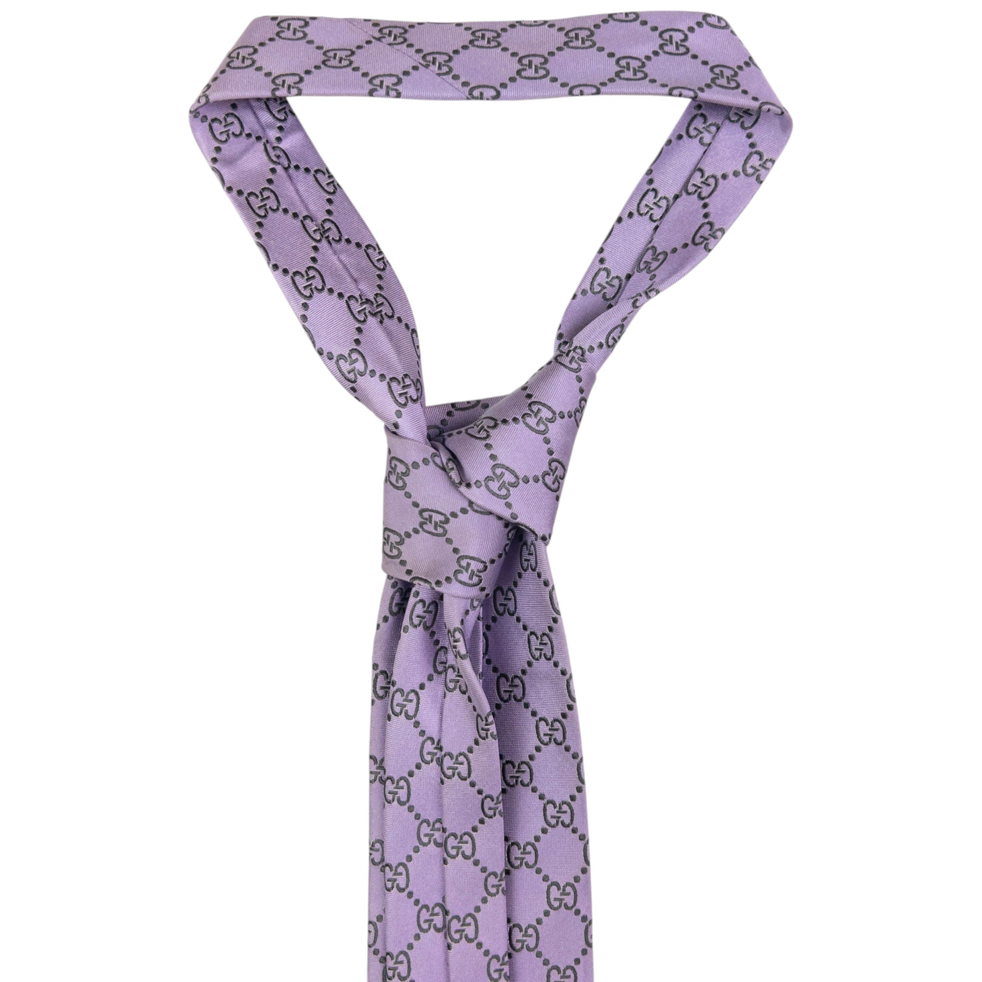 Vintage Gucci Monogram Silk Tie
