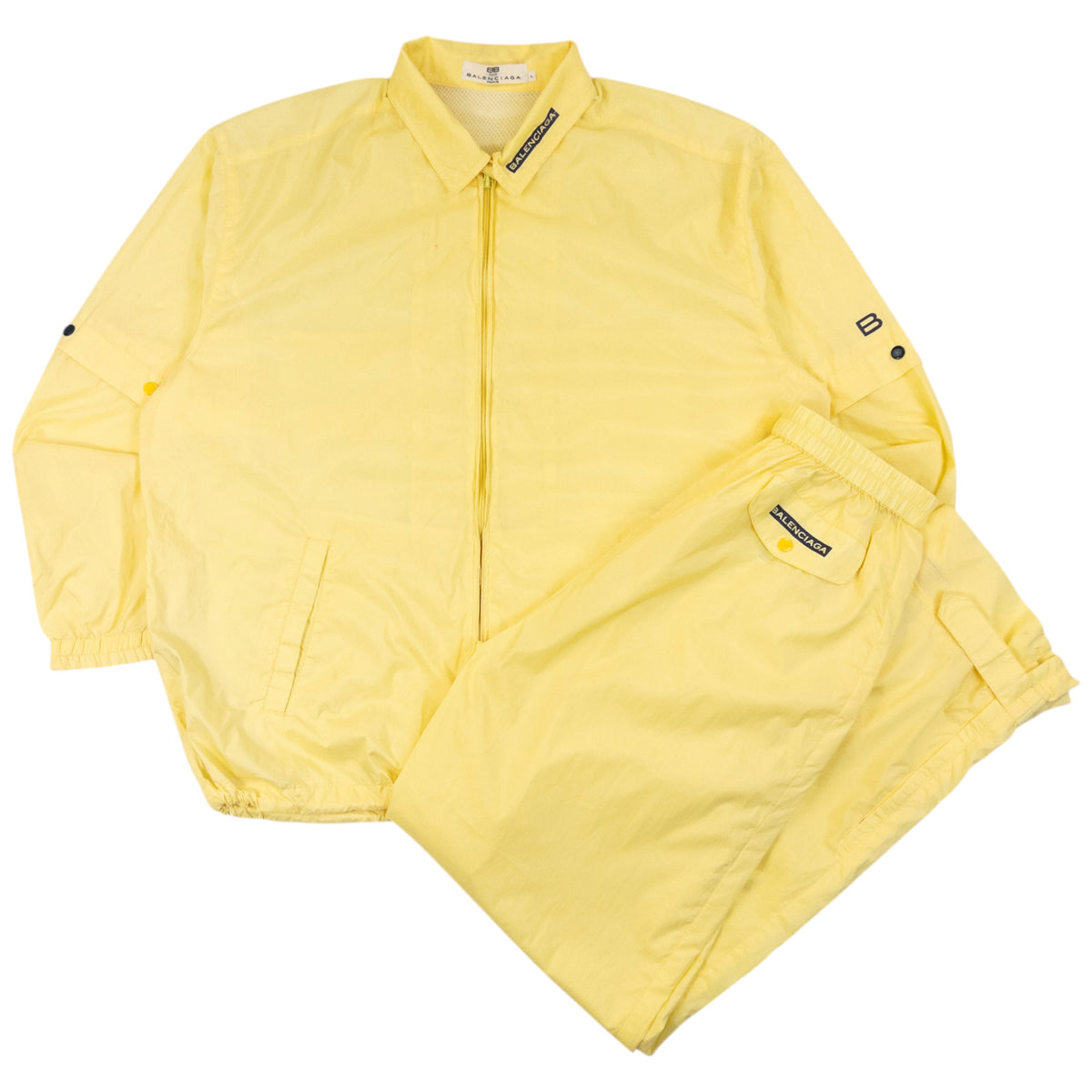 Vintage 90s Balenciaga Golf Snap-Off Sleeve Jacket & Tracksuit Bottoms Set Size L