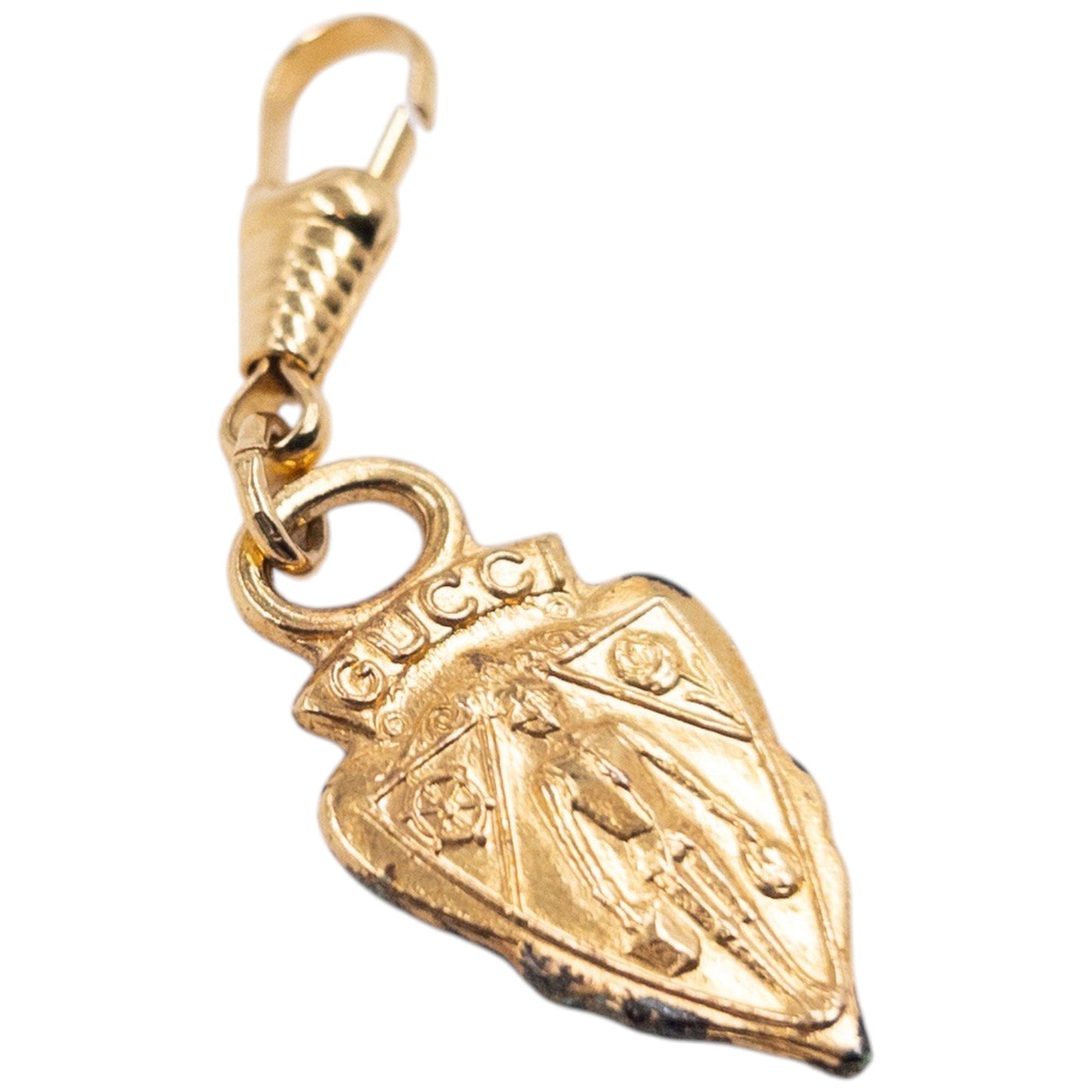 Vintage 90s Gucci Embossed Shopping Knight Charm