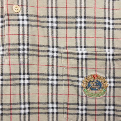Vintage 90s Burberry Nova Check Polo Shirt Size XL