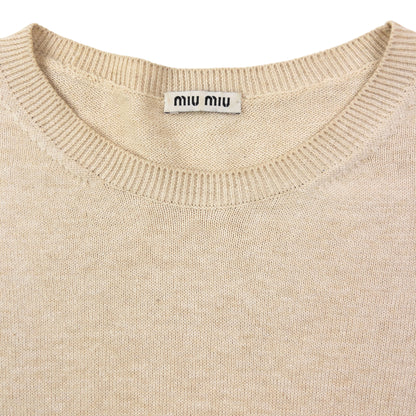 Vintage 2010 Miu Miu Frill Trim Cropped Jumper Womens Size M