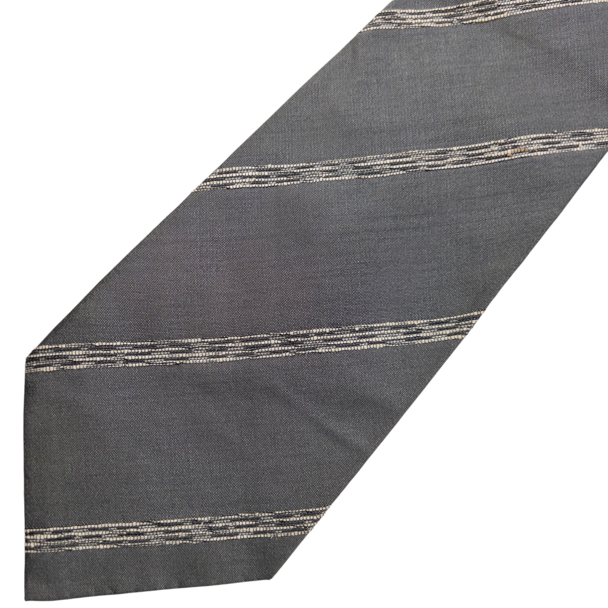 Vintage Issey Miyake Striped Silk Tie