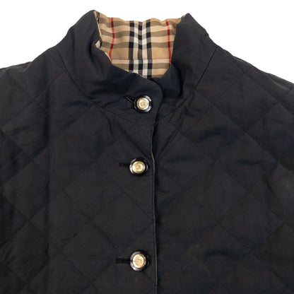 Vintage 90s Burberry Nova Check Quilted Reversible Jacket Size M