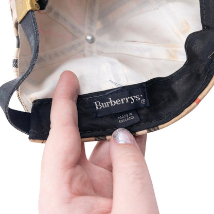 Vintage 90s Burberry Nova Check Hat in beige, photo 5