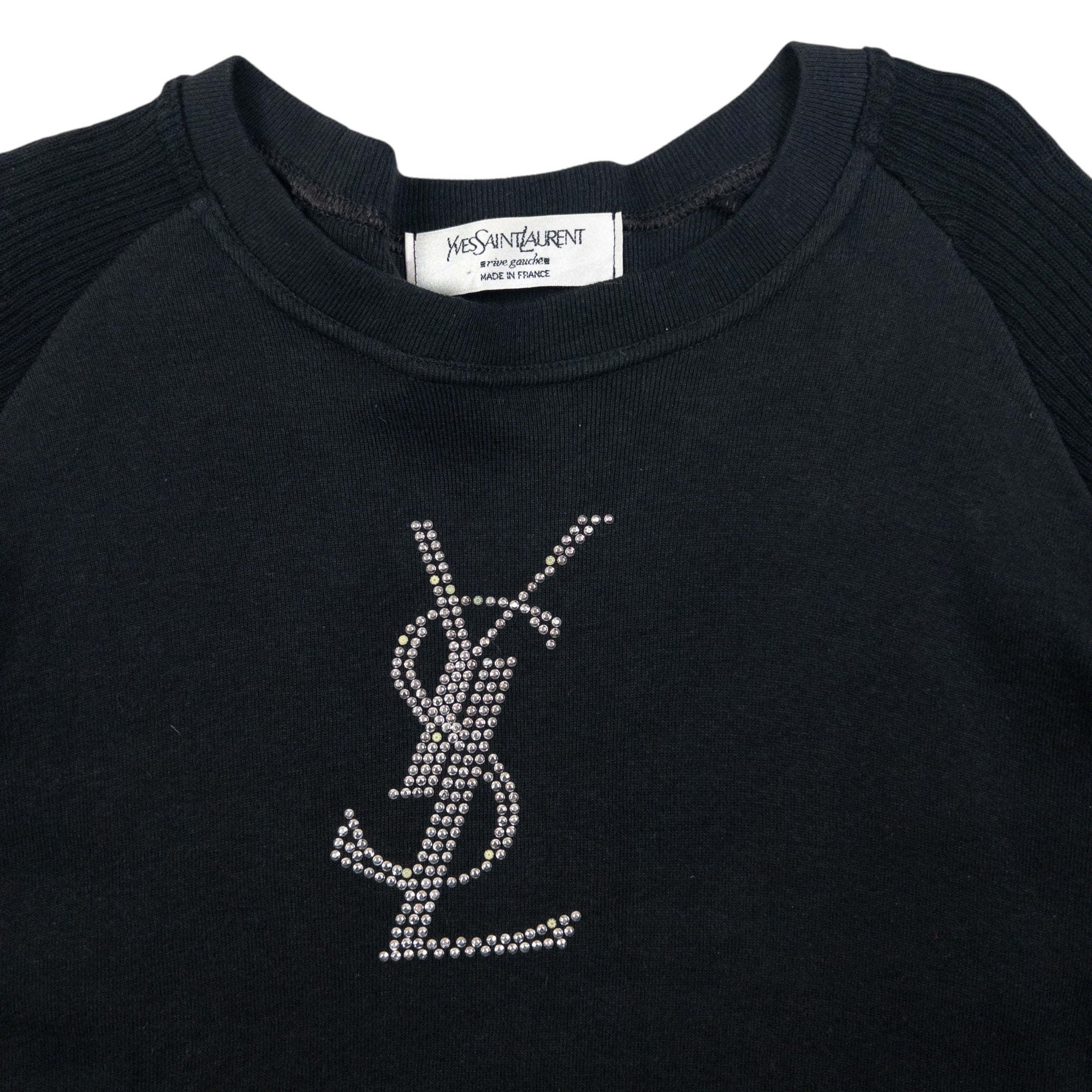 Vintage YSL Yves Saint Laurent Diamonte Long Sleeve T Shirt Womens Size S