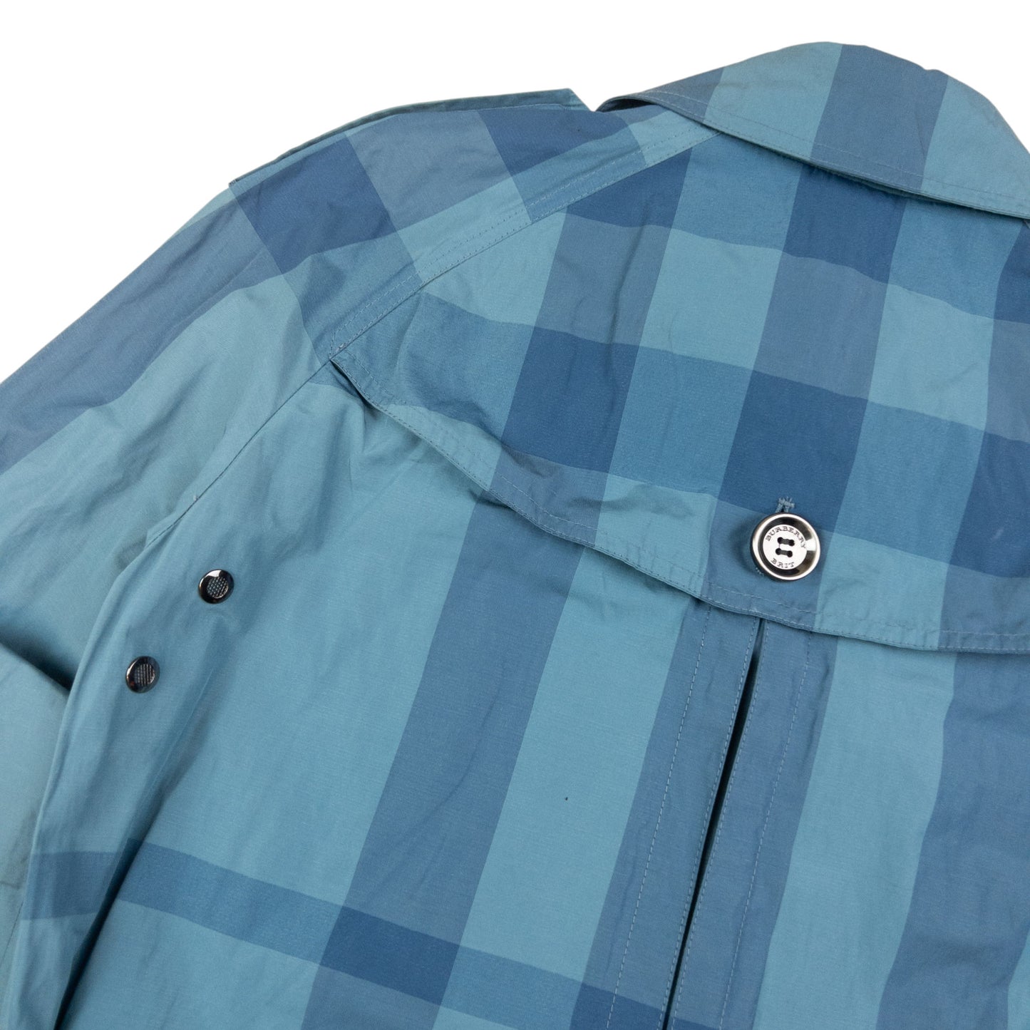 Vintage Burberry Brit Nova Check Belted Trench Jacket Womens Size S
