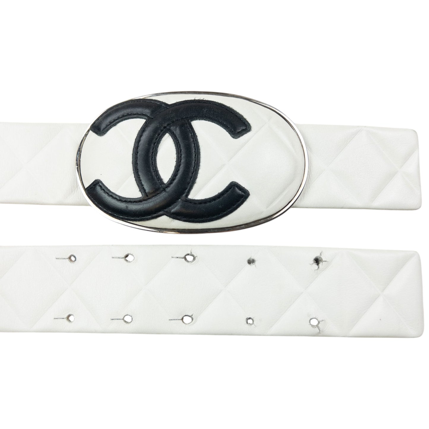 Vintage 2005 Chanel Embossed Leather Belt Size L