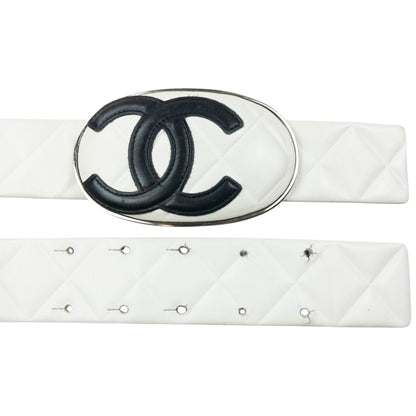 Vintage 2005 Chanel Embossed Leather Belt Size L
