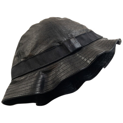 Vintage 2000s Gucci Leather Bucket Hat Size L