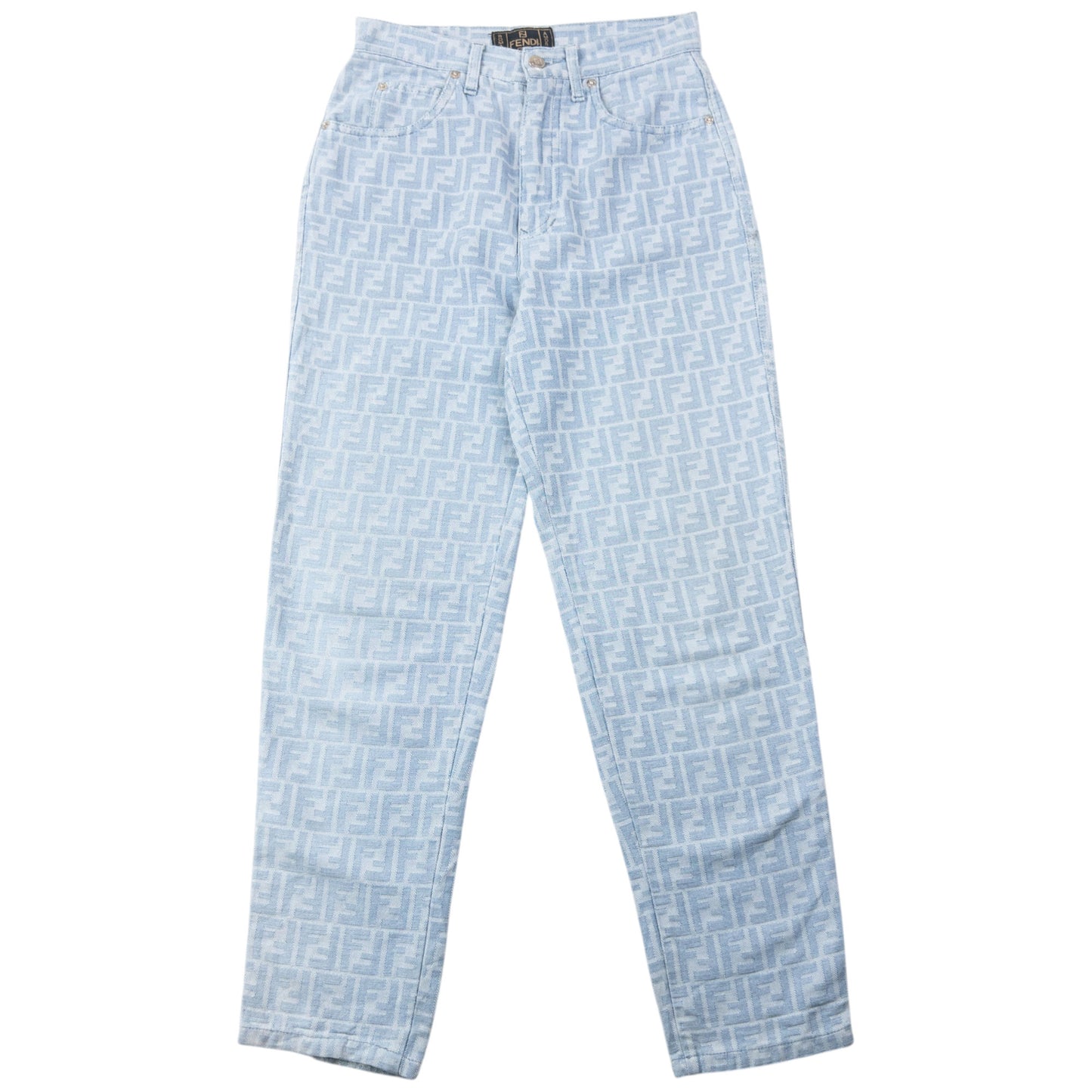 Vintage 90s Fendi Monogram Lightweight Denim Jeans Size W26