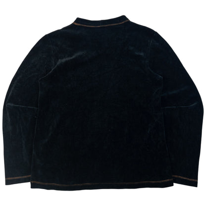 Vintage 2000s Fendi Velour Jumper in black, photo 2