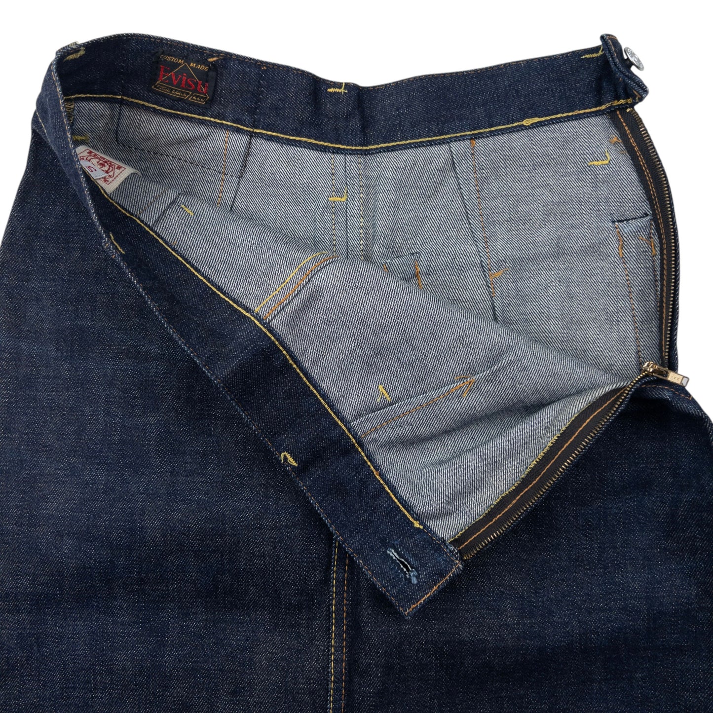 Vintage Evisu Double Gull Japanese Denim Skirt Womens Size W26