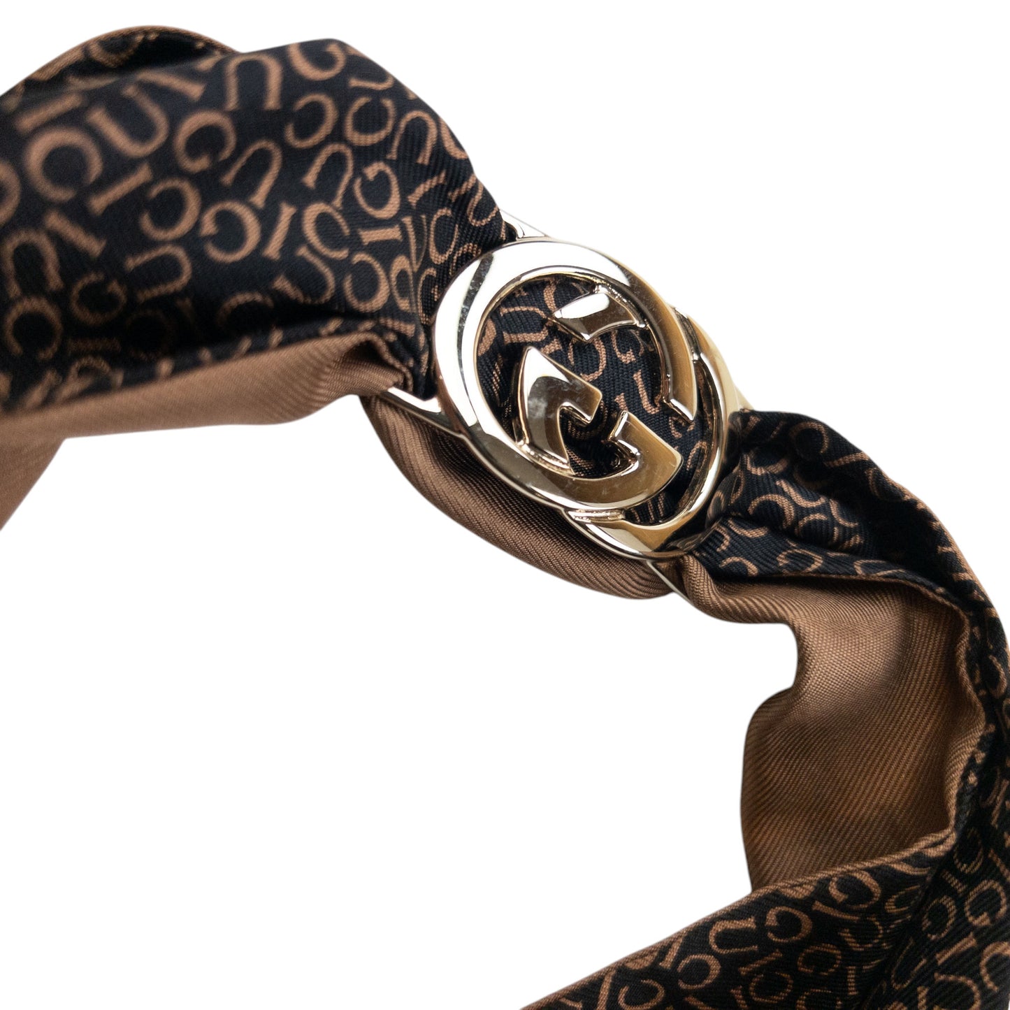 Vintage 2000s Gucci Monogram Silk Neck Scarf