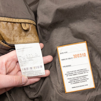 Vintage 2000s Hugo Boss Zip Up Leather Jacket Size S