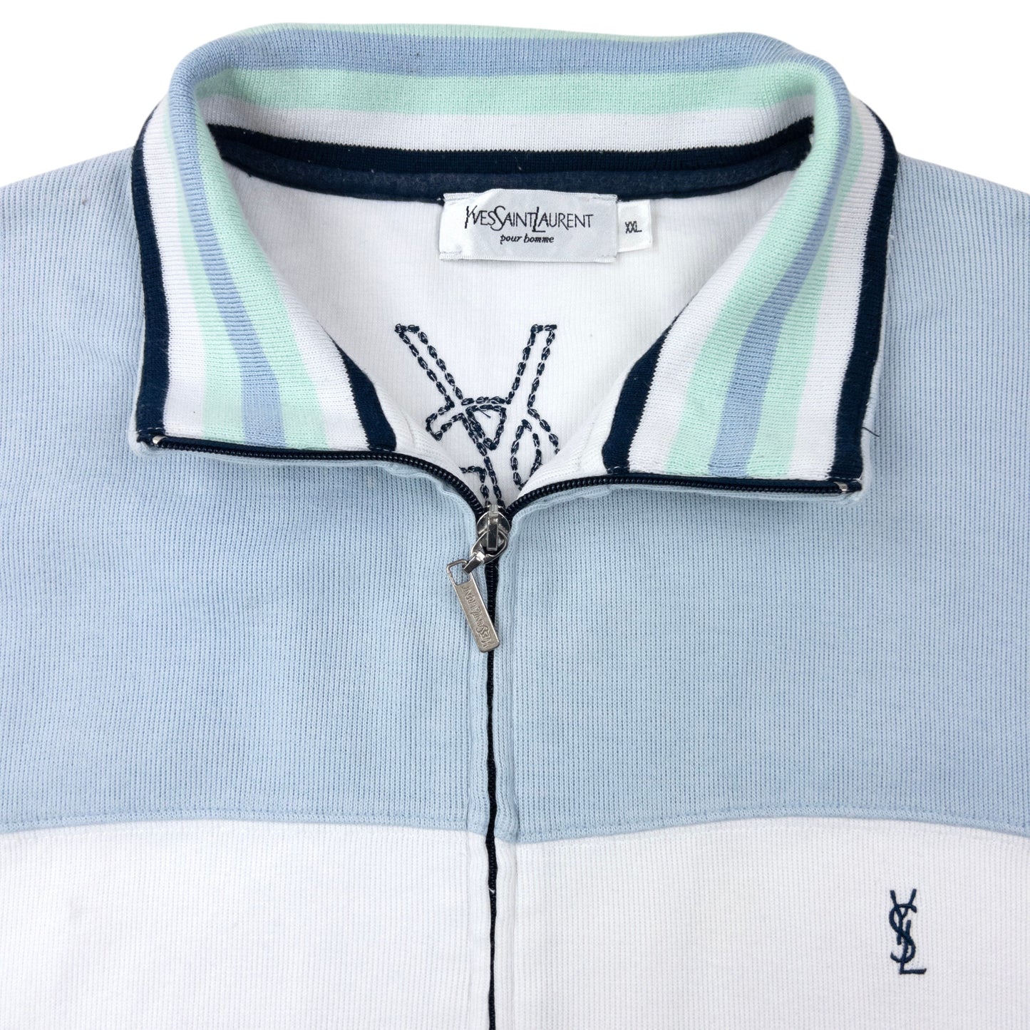 Vintage 2000s YSL Yves Saint Laurent Zip Up Sweatshirt Size XL