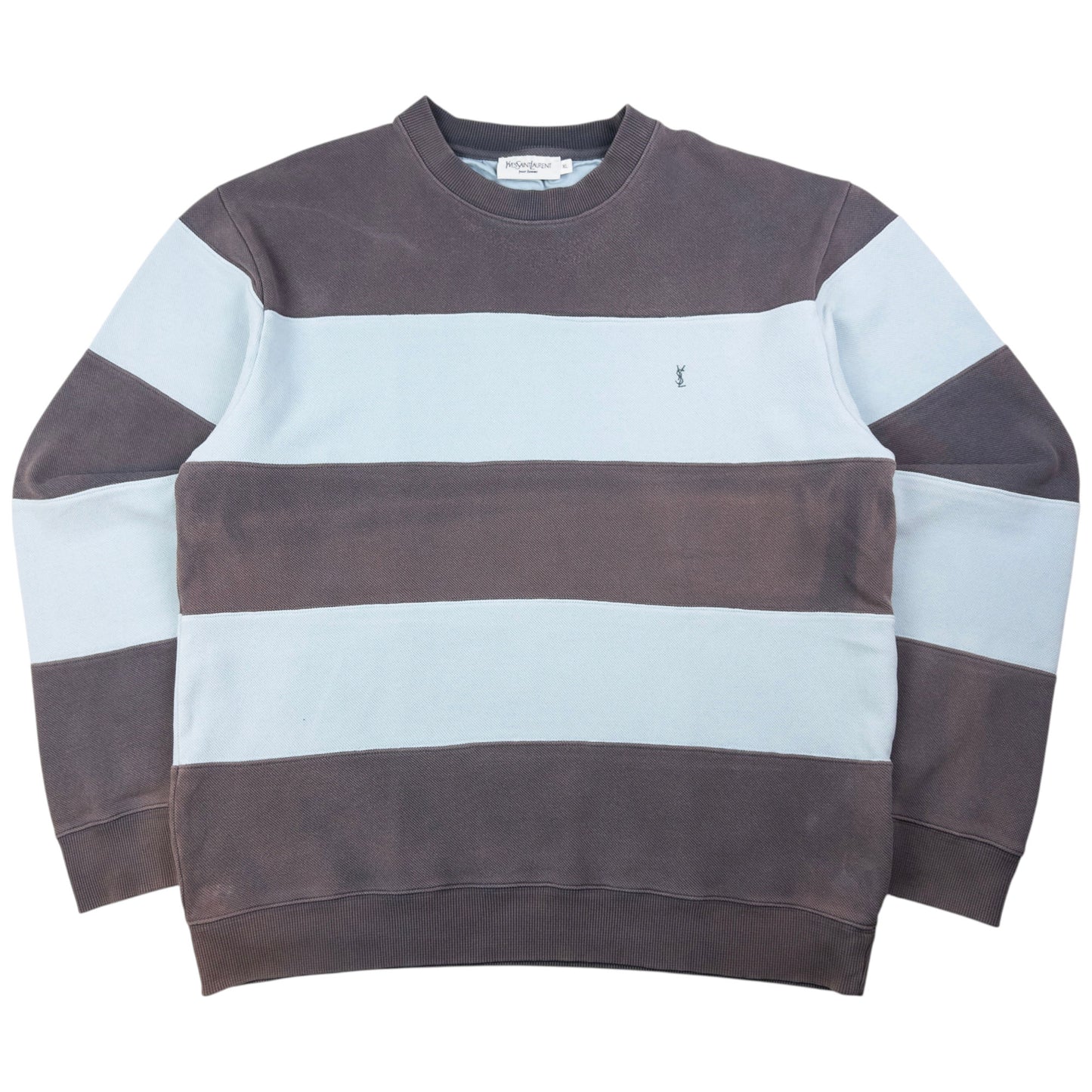 Vintage YSL Yves Saint Laurent Striped Sweatshirt Size XL