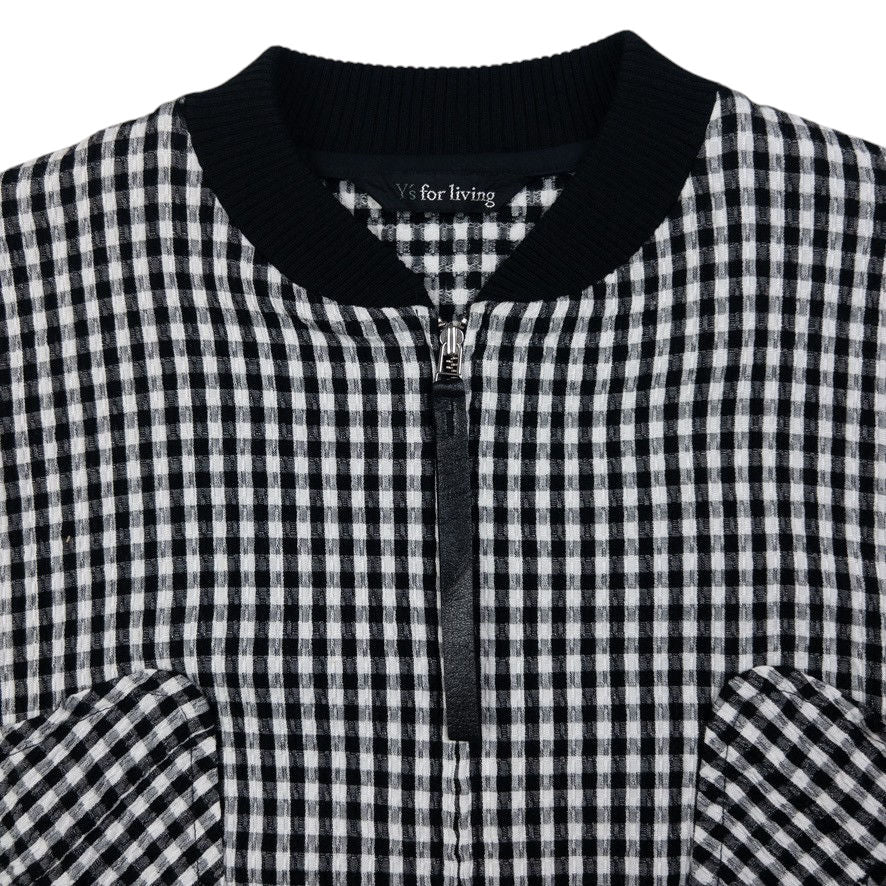 Vintage Yohji Yamamoto Checkered Bomber Jacket Womens Size M