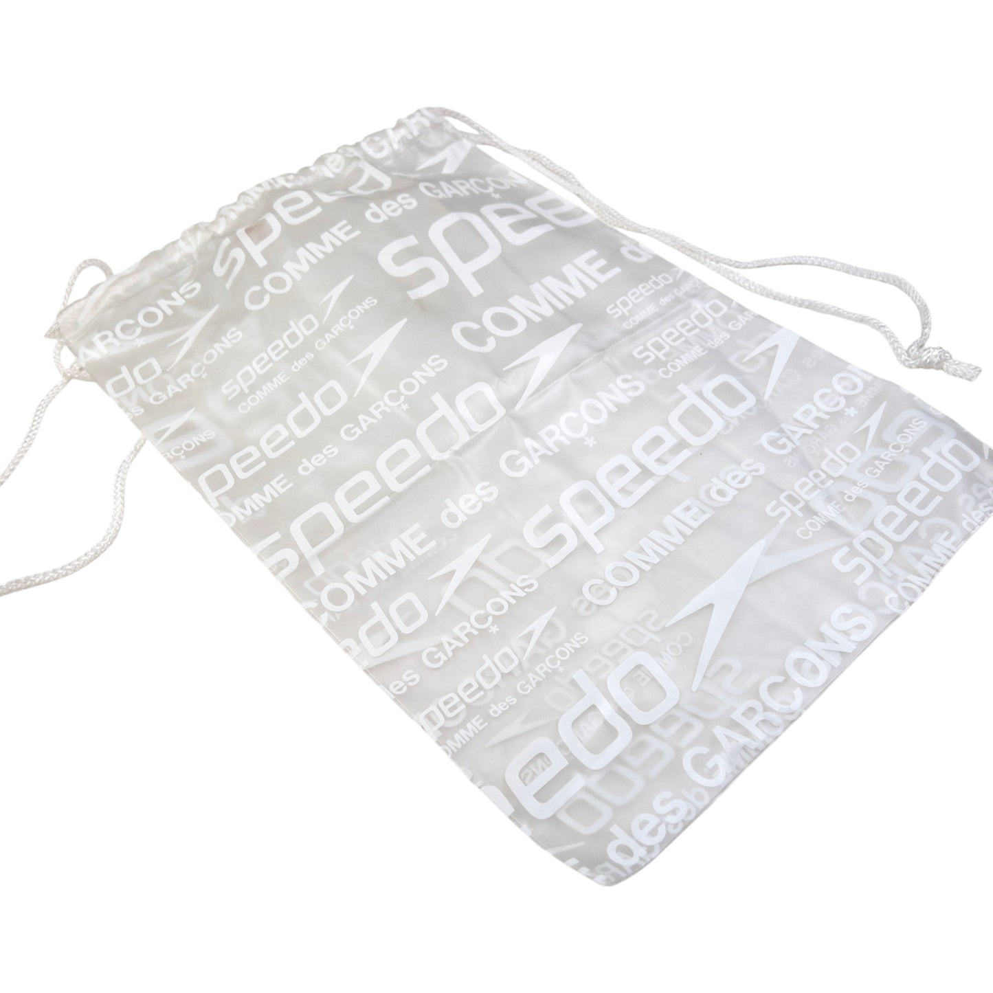 Vintage Comme Des Garçons X Speedo Clear Monogram Drawstring Bag