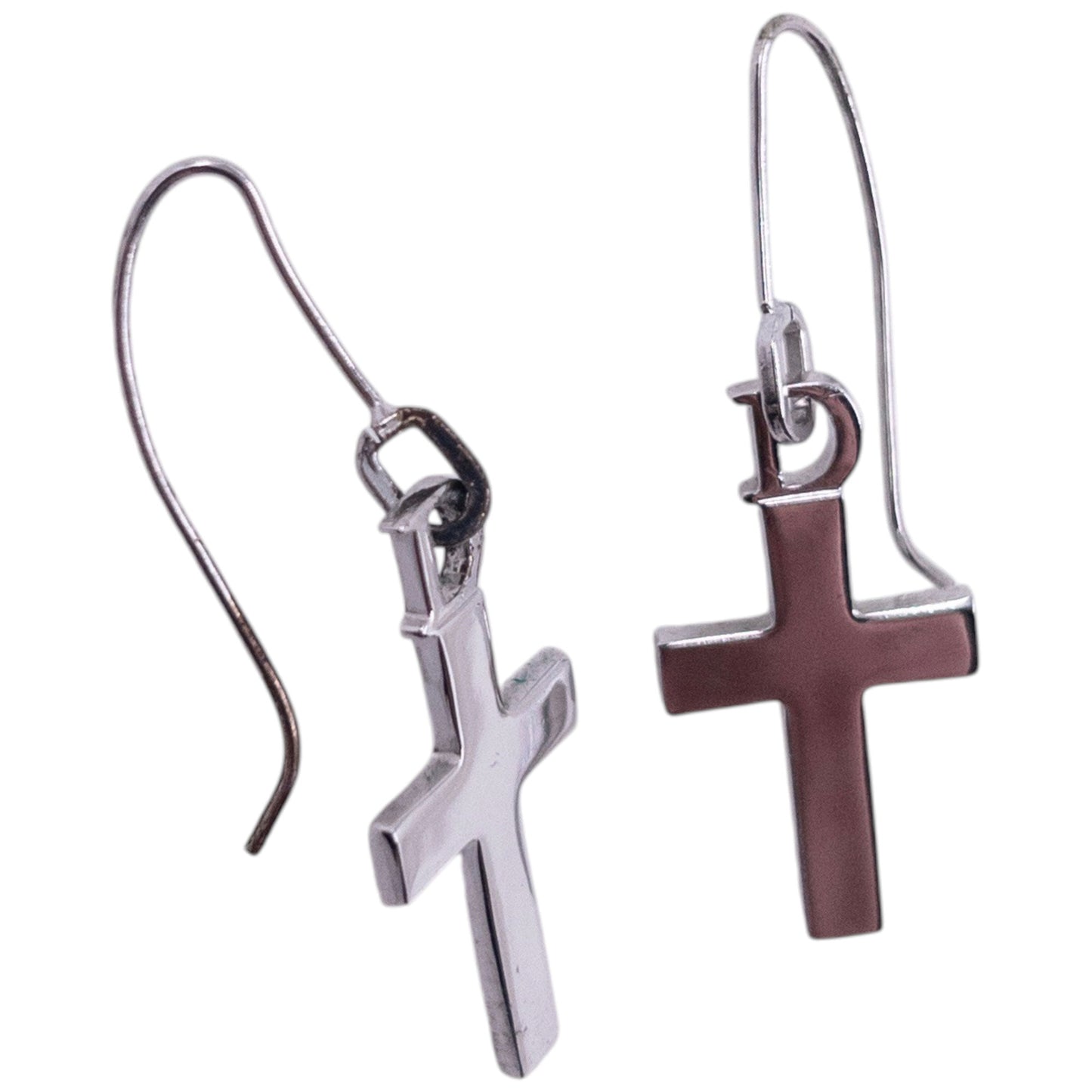 Vintage 2000s Dior By John Galliano Silver Cross Earrings